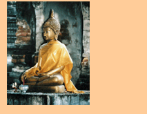 Gold Blue Buddha